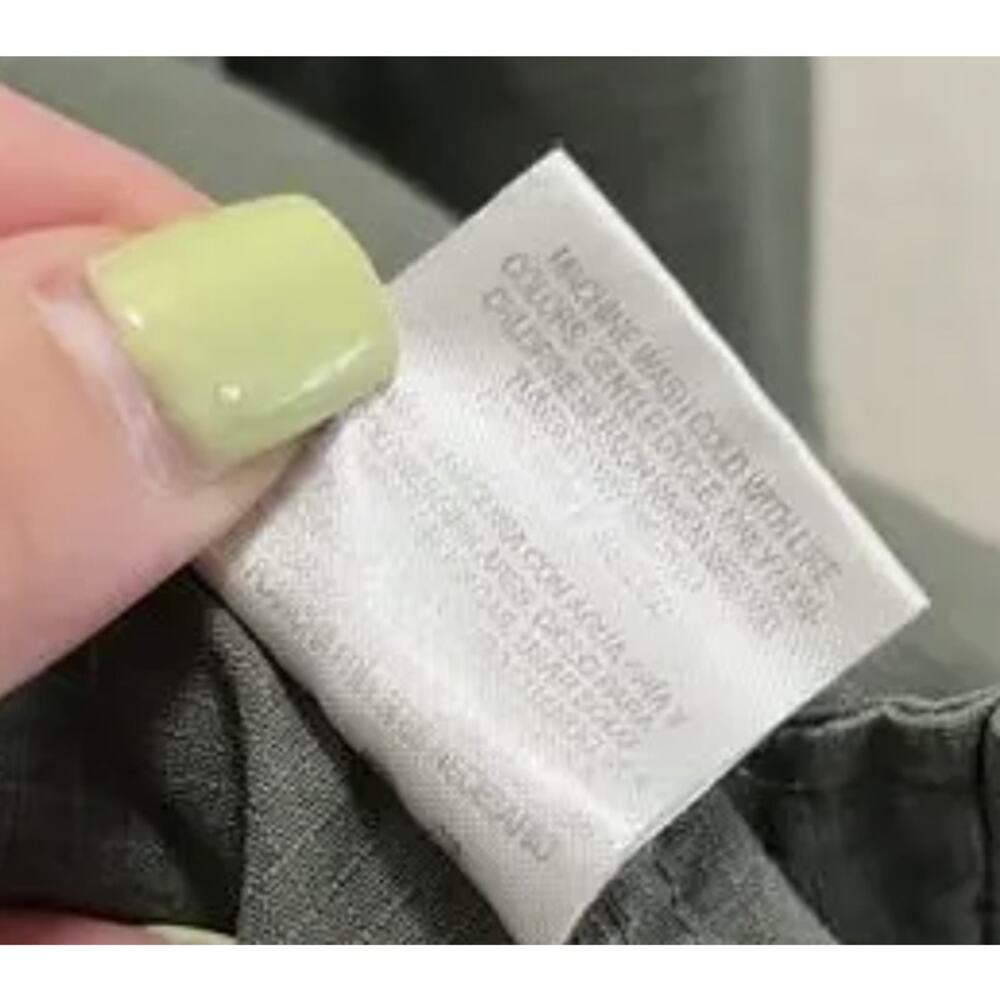 Basic Editions Olive Green Collared Button Up Lon… - image 5